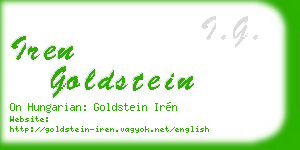 iren goldstein business card